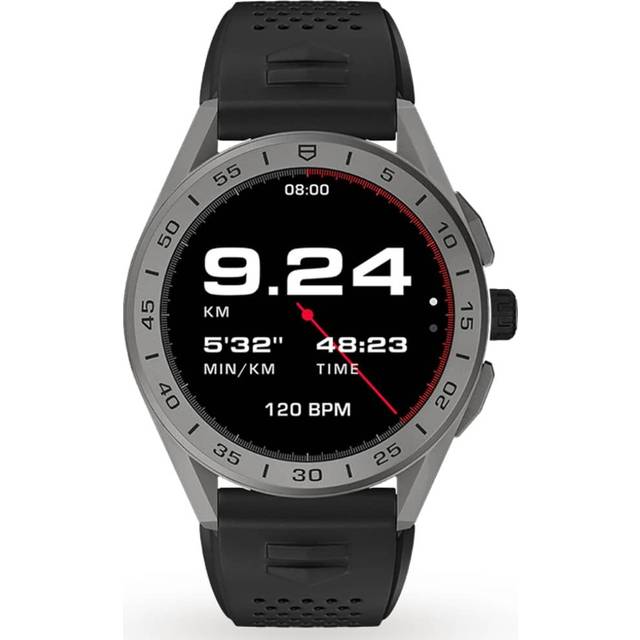 TAG Heuer Watch Connected 45 Titanium Black Rubber - Black