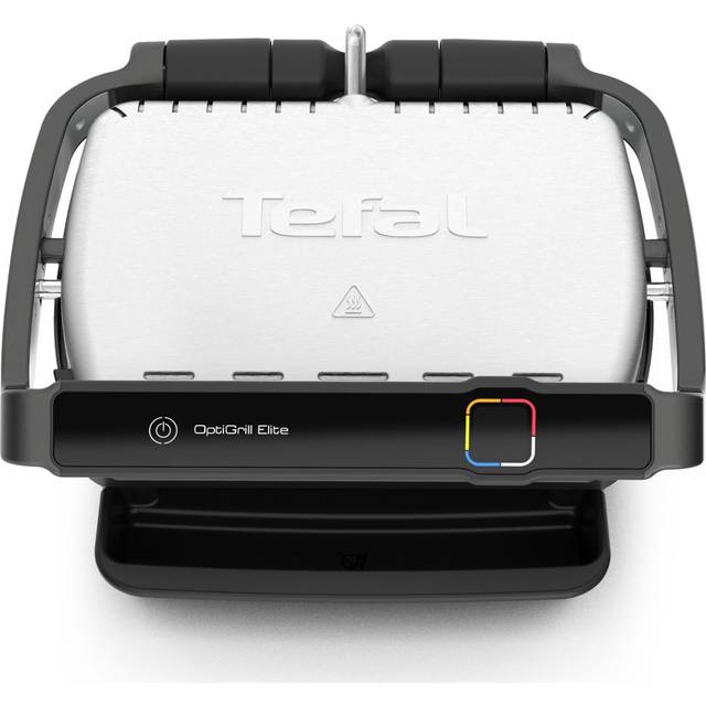 Tefal OptiGrill Elite GC750D40 Intelligent Health Grill – 2000W, 4-6 Portions, Black & Stainless Steel, New