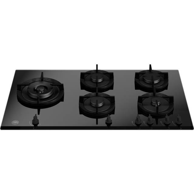 Bertazzoni P905LMODGNE Modern Series 90cm Gas on Glass hob with Left Wok Burner