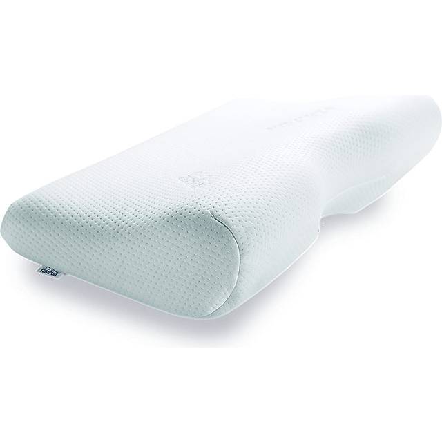 TEMPUR Millennium Queen L kudde (64 x 32 x 12,5/7 cm), ergonomisk minnesskum kudde för att stödja nacksömnen på rygg och sida, firm feeling
