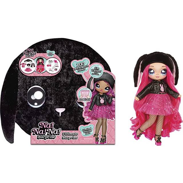 Na! Na! Na! Ultimate Surprise - New! Includes Fashion Doll with brushable hair, Designer Clothes & Accessories - Black Bunny