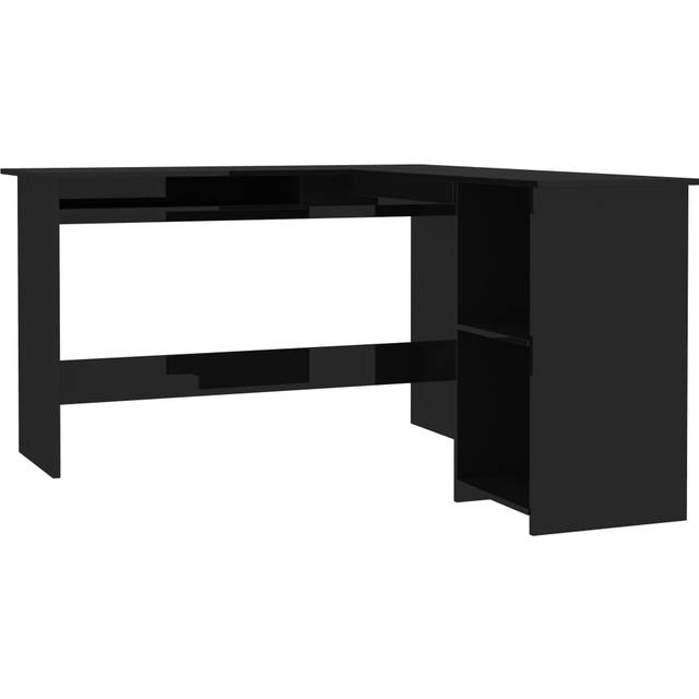 vidaXL L-Shaped Corner Desk Concrete Grey 120x140x75 cm Engineered Wood