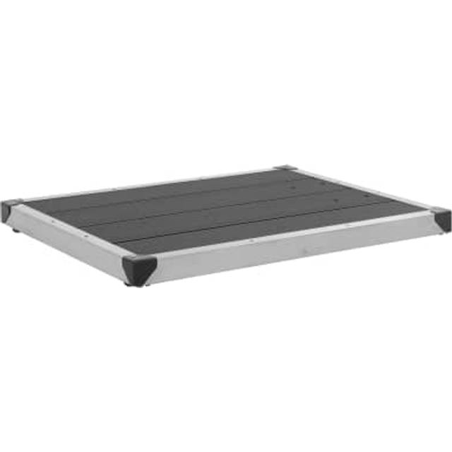 vidaXL Outdoor Shower Tray WPC Stainless Steel 80x62 cm Grey