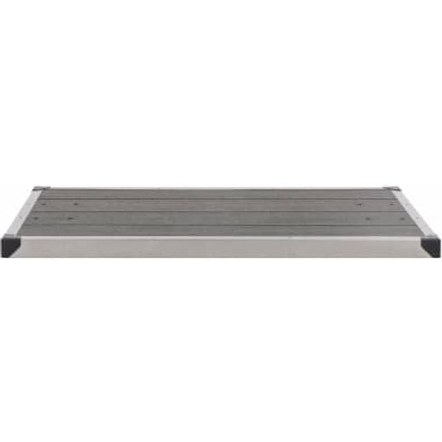 vidaXL Outdoor Shower Tray WPC Stainless Steel 110x62 cm Grey