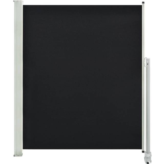vidaXL Infällbar sidomarkis 160 x 300 cm svart