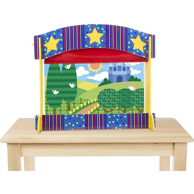 Melissa & Doug Tabletop Puppet Theatre Backdrop Wooden Toy Age 3+