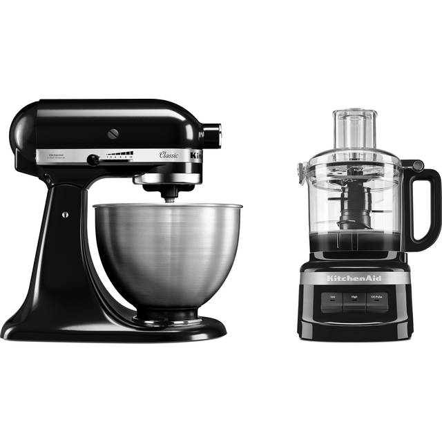 Set med 4,3 L Classic@ standmixer och 1,7 L matberedare, Onyx Black -