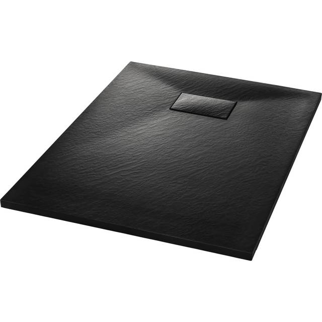 vidaXL Shower Base Tray SMC Black 100x70 cm