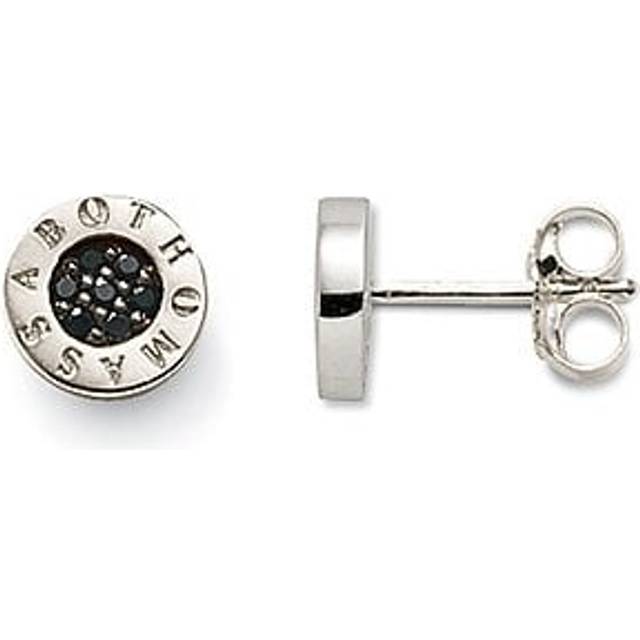 THOMAS SABO Silver Round Black Cubic Zirconia Studs H1547-051-11