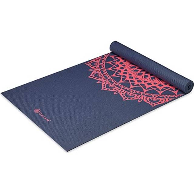 Gaiam Yoga Mat 4 mm Navy Fleur Marrakesh