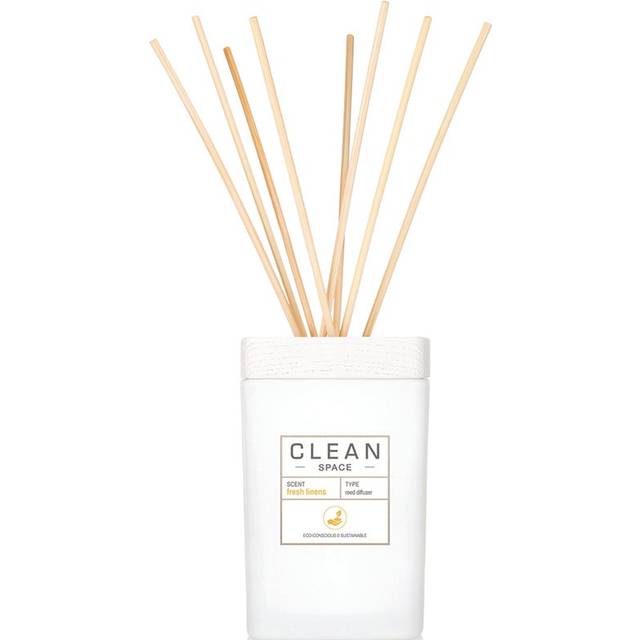 Clean Space Liquid Reed Diffuser Fresh Linens 177ml - Bedste duftpinde - Dinskønhed.dk