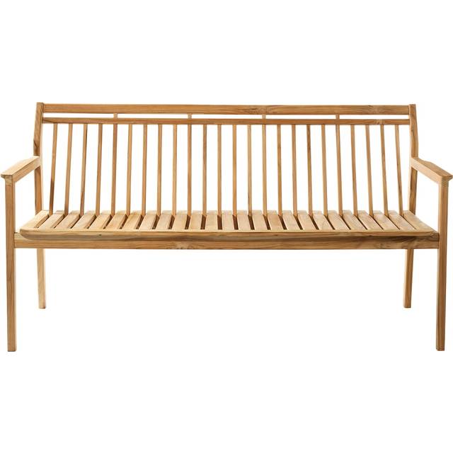 Fdb Møbler - M11 Bänk Med Ryggstöd Utomhus 3-sits - Teak