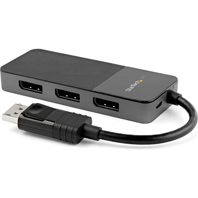 StarTech.com 3-portars DisplayPort 1.4 MST-hubb - DP Splitter splitter för 3 skärmar - DisplayPort till 3x 4K DisplayPort-adapter - USB-driven - Endast Windows (MST14DP123DP)