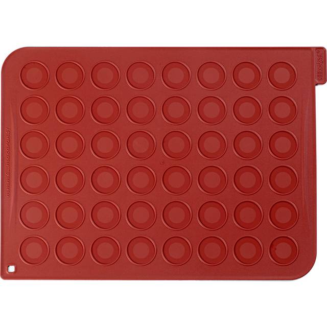 23.041.00.0065 Mac 01 Carpet for Making 48 Silicone Macaroons 2 x 18.5 x 37 cm, Red