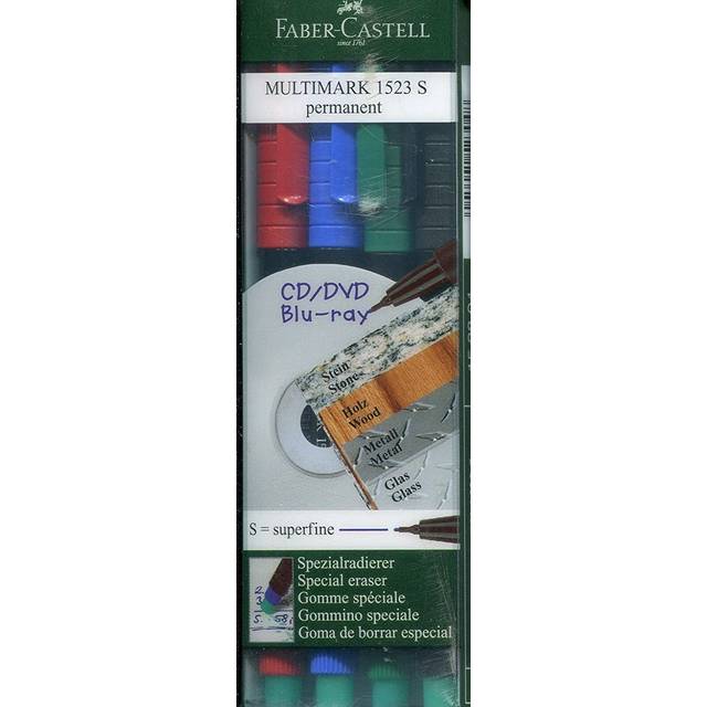 Faber-Castell Multimark OHP Marker Extra Fine Needlepoint 0.4 mm Assorted Pack of 4