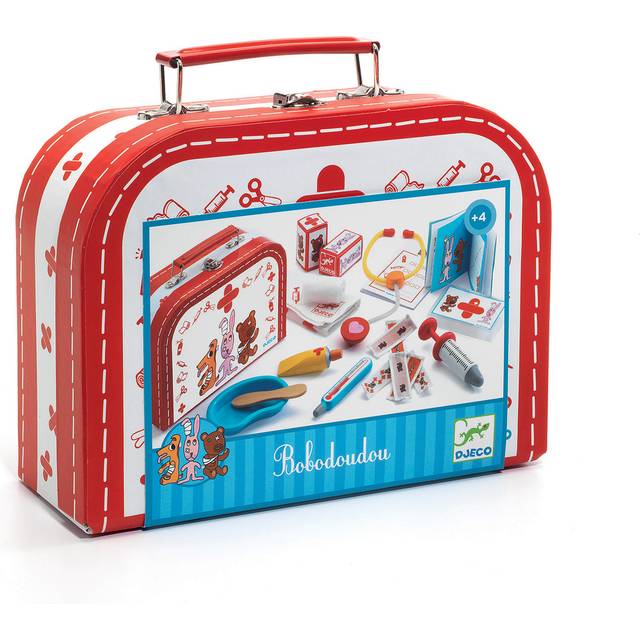 Bobodoudou Doctor's Kit - DJECO red bright solid with desig - RED BRIGHT SOLID WITH DESIG