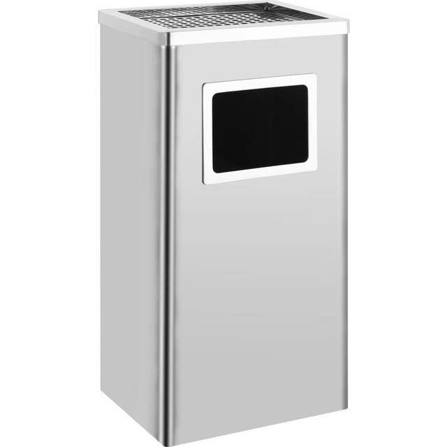 vidaXL Ashtray Dustbin Hotel 45 L Stainless Steel - Silver