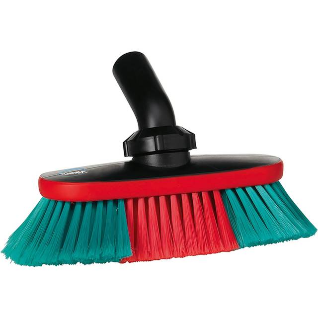 Vikan Vehicle Brush Waterfed 250mm Soft/Split Black - black