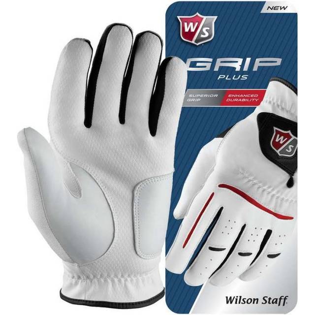 Golfhandskar - Wilson Staff Grip Plus Vita-Medium-Höger - White