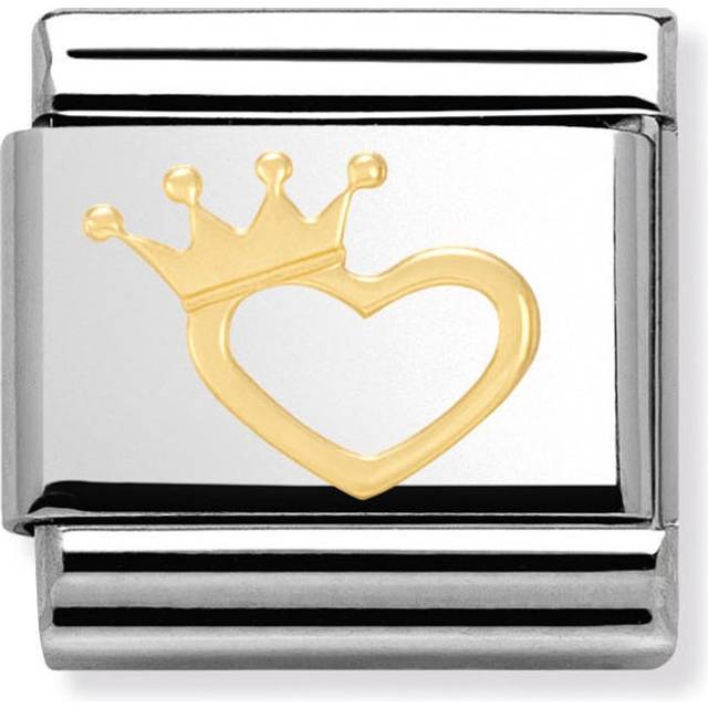 Nomination CLASSIC Gold Love Heart With Crown Charm 030116/17 - Two Colour