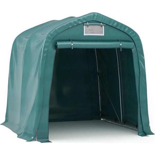 vidaXL Garage Tent PVC Green Outdoor Vehicle Tool Shed Storage Shelter Gazebo