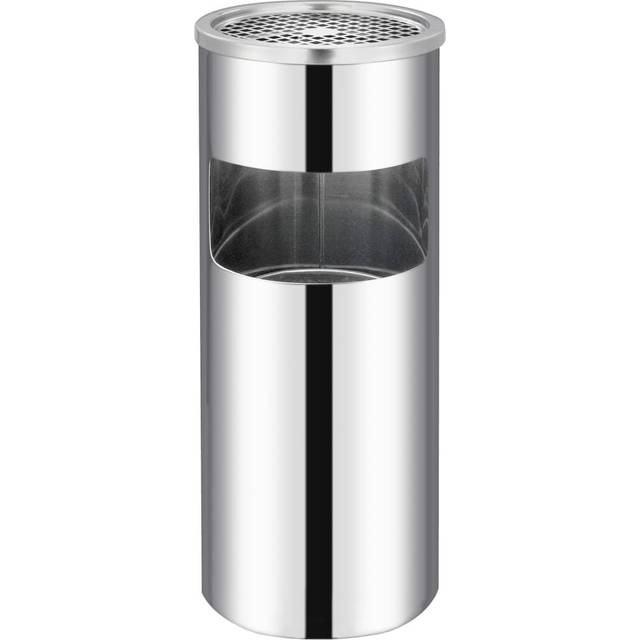 vidaXL Ashtray Dustbin Hotel 30 L Steel Grey