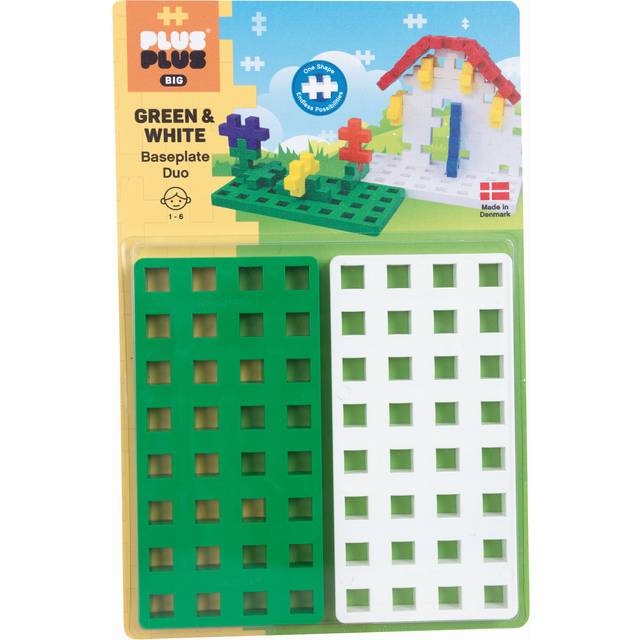 Plus-Plus 9603287 Ingenious Construction Toy, Big Pegboard, Green/White, 2 Pieces