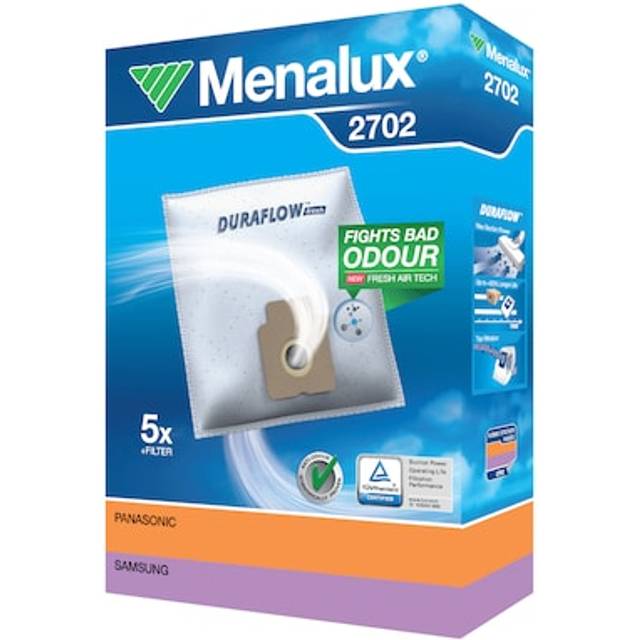 Menalux by Electrolux 2702 Pack of 5 Synthetic Dustbags & 1 motor filter