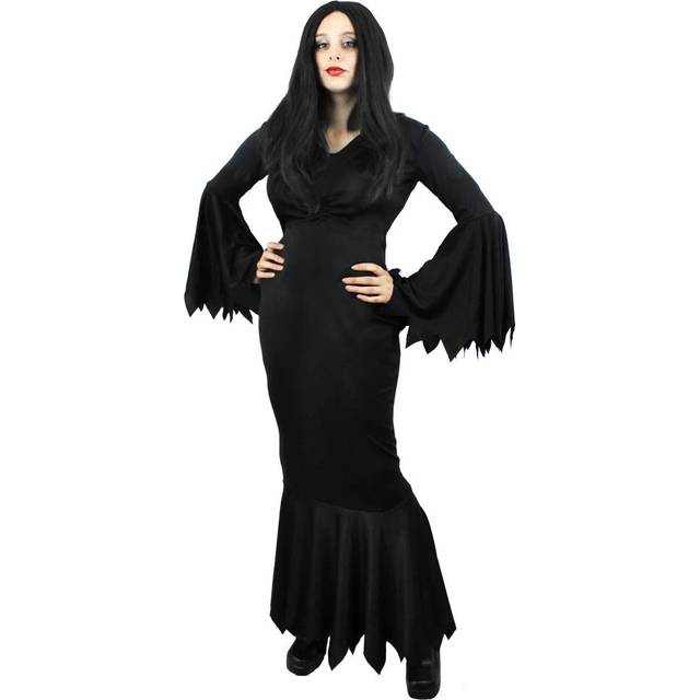 Morticia Addams Costume Gothic Vampiress Dress - Medium