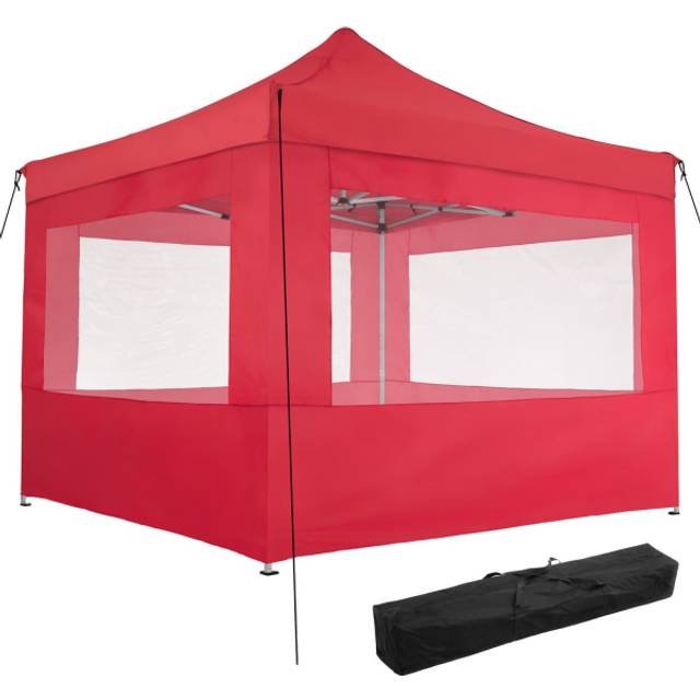Gazebo Olivia - 3 x 3 m, with aluminium frame, 4 side panels, weather-resistant - white