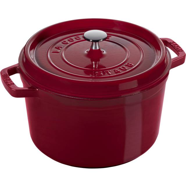 STAUB Staub round casserole dish high 4.8 L Mattblack