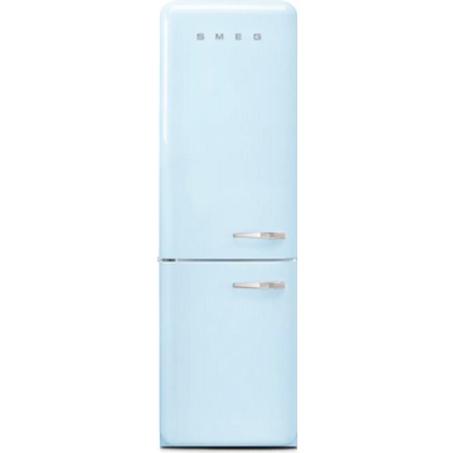 Smeg 50s Style Retro Left Hand Hinge FAB32LPB5UK 197cm High 60/40 Frost Free Fridge Freezer - Pastel Blue - D Rated