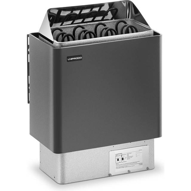 Uniprodo UNI_SAUNA_G6.0KW Saunaofen 6 kW 30 bis 110 °C Überhitzungsschutz Thermostat Saunaheizung elektrisch