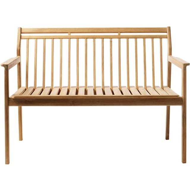 Fdb Møbler - M12 Bänk Med Ryggstöd Utomhus 2-sits - Teak