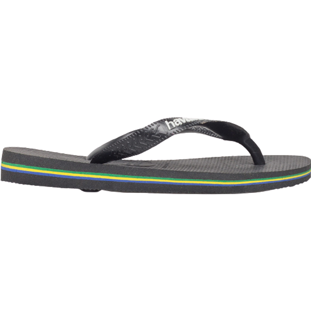 Havaianas Black Brasil Logo Junior Sandals