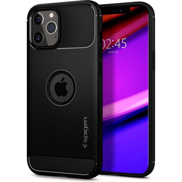 Spigen Rugged Armor Skal för iPhone 12/12 Pro - Svart