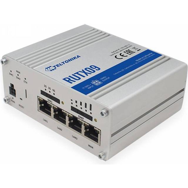 Teltonika RUTX09 LTE-A CAT6 cellularIoTrouter w/ Dual-SIM
