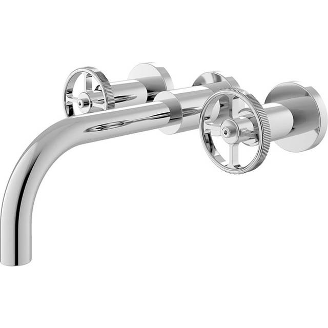 Hudson Reed Revolution Industrial 3TH Wall Mounted Basin Mixer Large Image
