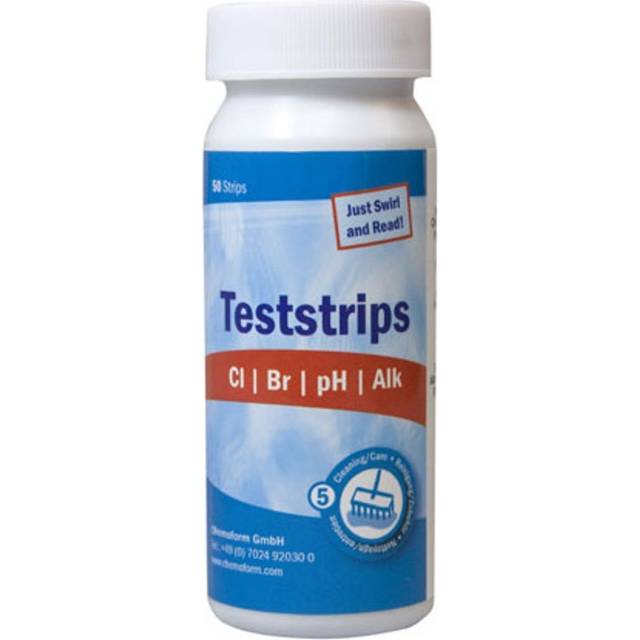 Planet Pool 2306754 Teststicka pH/klor/brom/alkalinitet, 50-pack