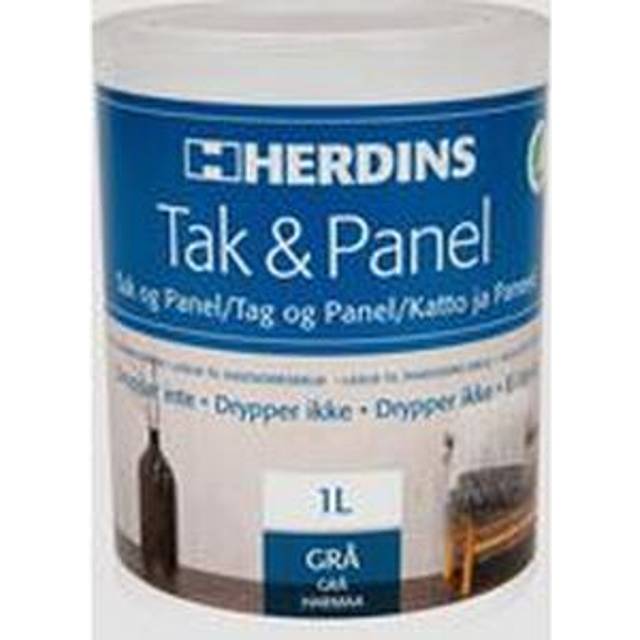 Herdins Roof & Panel Wall & Ceiling Paint Gray 1L Väggfärg, Takfärg Gray 1L