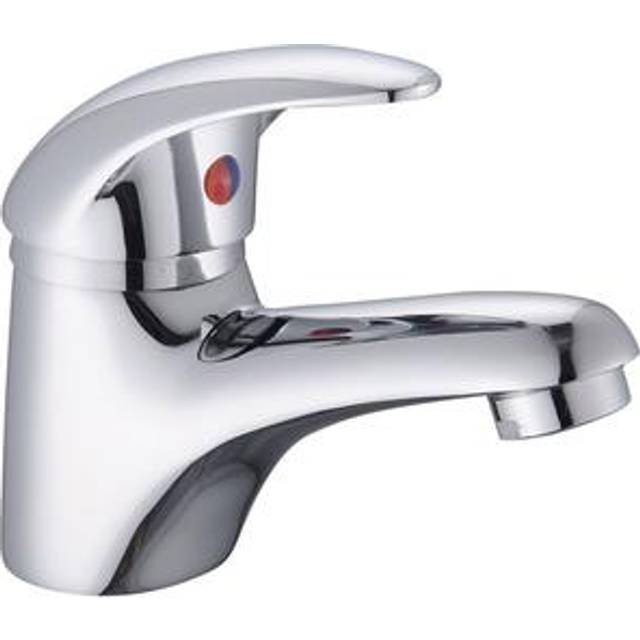 Chrome single lever basin mono mixer bathroom tap with click clack waste
