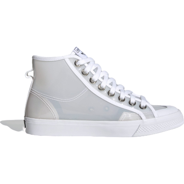 adidas Nizza High Womens Fashion Trainers in White - Size 4 UK