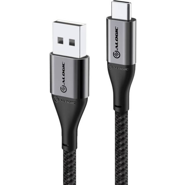 Alogic Super Ultra - USB-kabel - USB (han) til 24 pin USB-C (han) - USB 2.0 - 3 A - 30 cm - space grey
