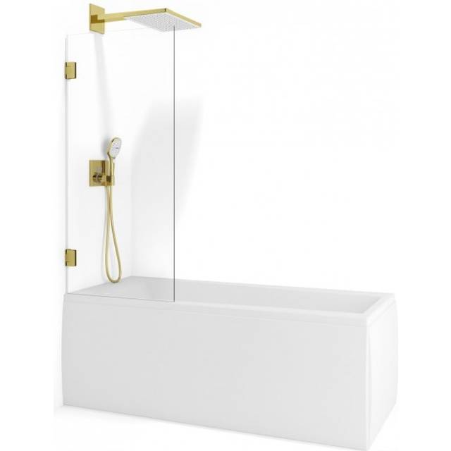 Macro Design Badkarsvägg Grace Rak (Guld/Briljantglas)