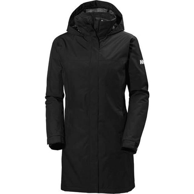 Helly Hansen Women's Aden Long Insulated Rain Coat Black M