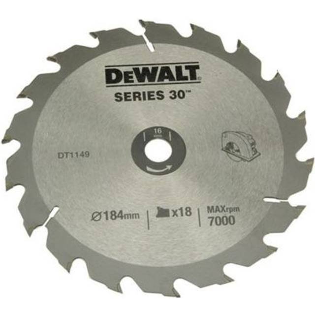 DeWalt Construction Circular Saw Blade 184mm 18T 16mm