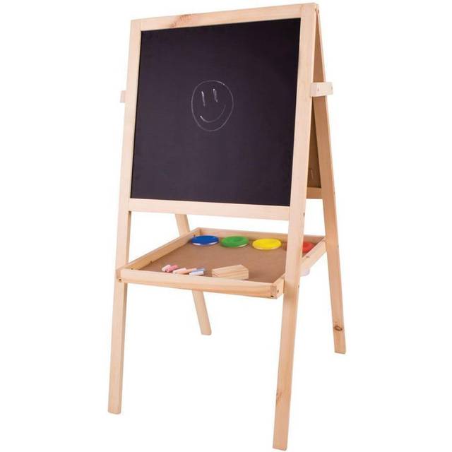 Bigjigs Toys Wooden 2 Sided Junior Art Easel, Cream