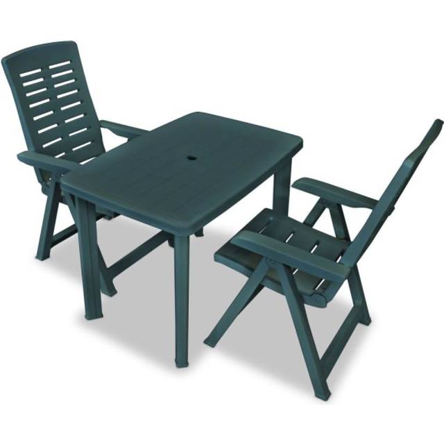 vidaXL 3 Piece Bistro Set Plastic Anthracite