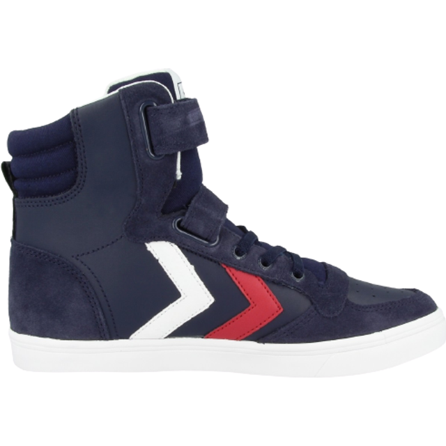Children's Trainers Hummel slimmer stadil leather high - Bleu - 28