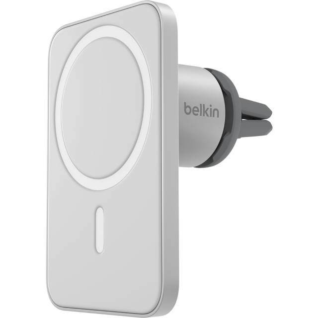 Belkin MagSafe Vent Mount Pro – för bil, magnetisk telefonhållare kompatibel med iPhone 15, iPhone 15 Pro, iPhone 15 Pro Max, iPhone 14-serien, iPhone 13-serien och Mini – grå